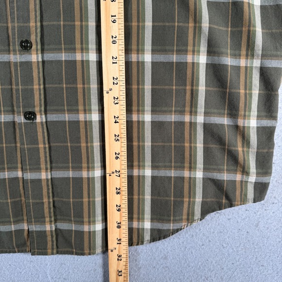 Vintage Anchor Blue Button Up Shirt Mens 2XL Green Plaid Stripes Comfort Y2K - Picture 5 of 11